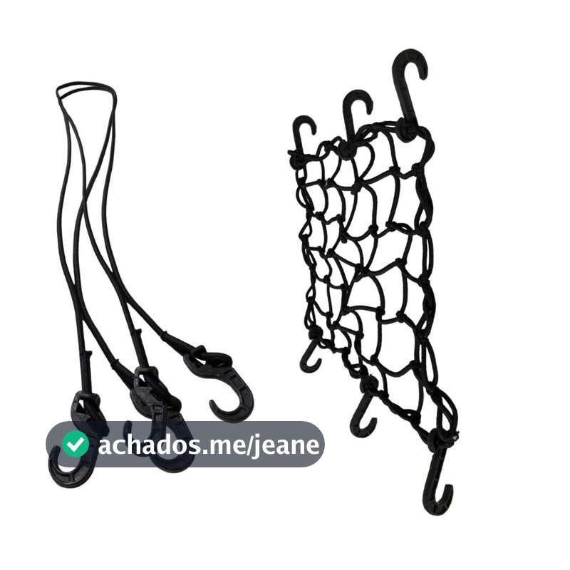 Rede Elástica Aranha Para Moto Estica Carga Bagageiro Reforçada Com Extensor