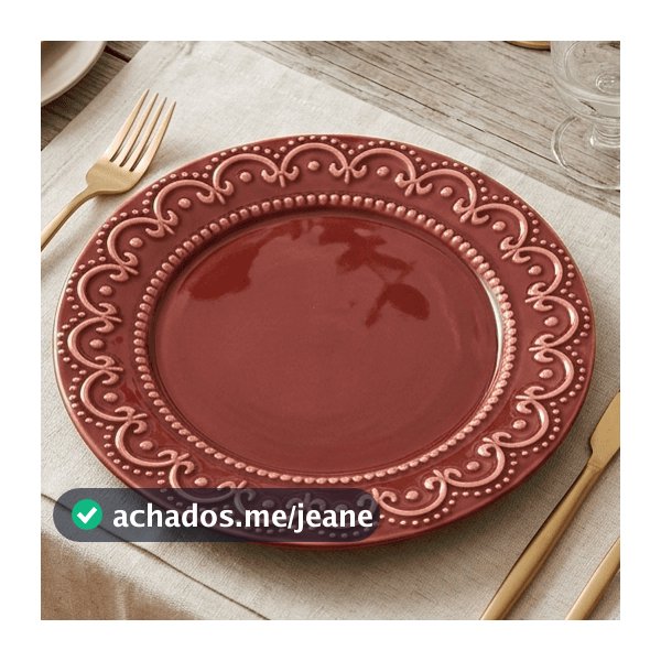 Prato Travessa Com Borda Decorada Alto Relevo 28cm  Princess Edição Natal Petisqueira Elegante Mesa Posta