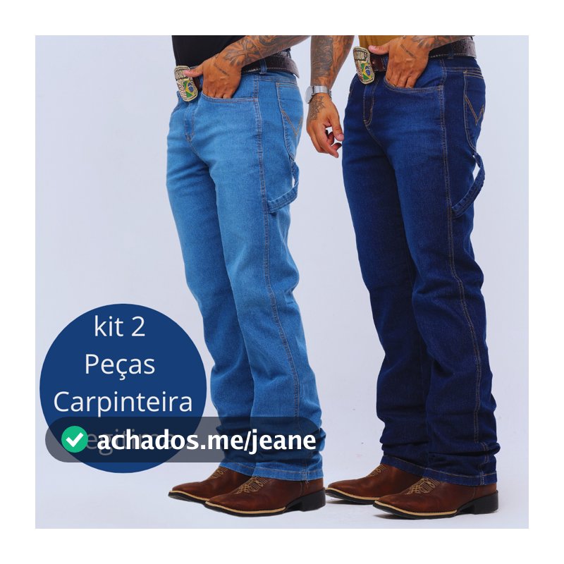kit E Unidade Calça Country Masculina Carpinteira  Estilo Autêntico Modelagem Premium Legítimo