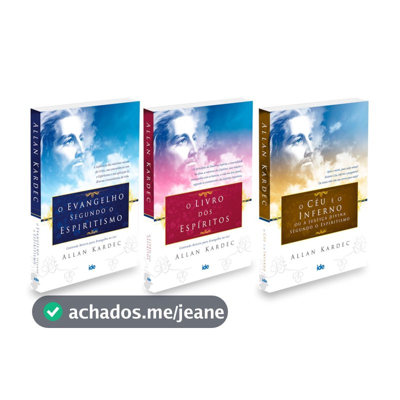 Kit Kardec 3 livros : Evangelho+ Livro dos Espíritos+Céu e o Inferno-Ed. Econômica