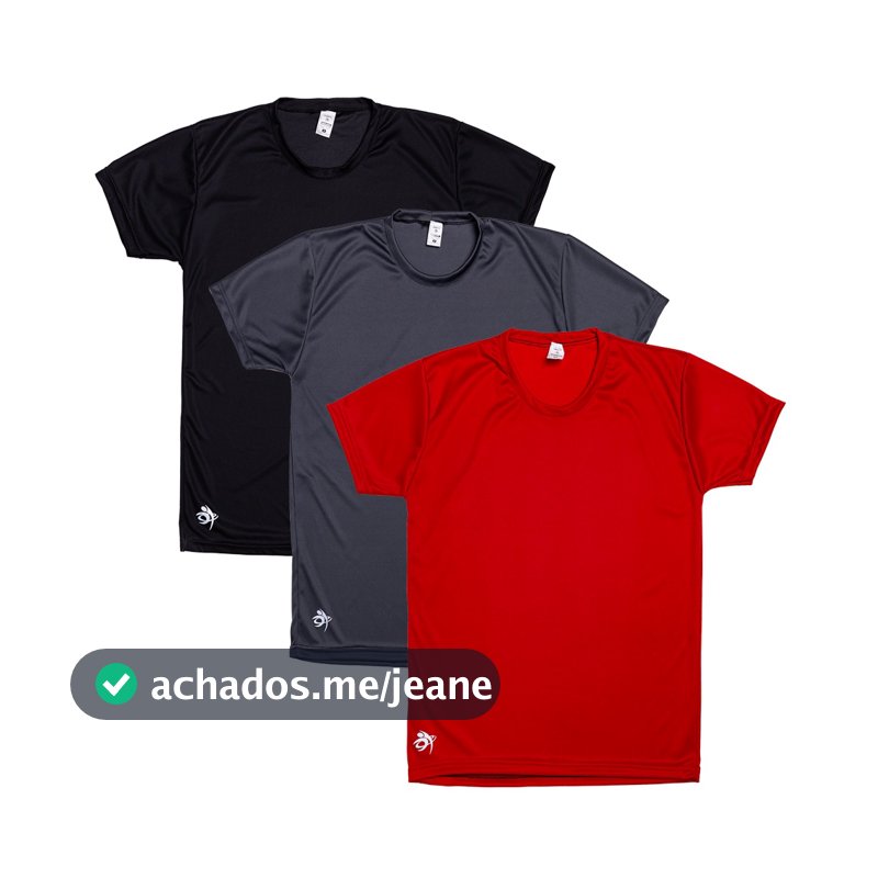 3 Camisetas  Fit Masculina Casual - Treino - Academia - Esportes - Exercícios - Corrida - Futebol