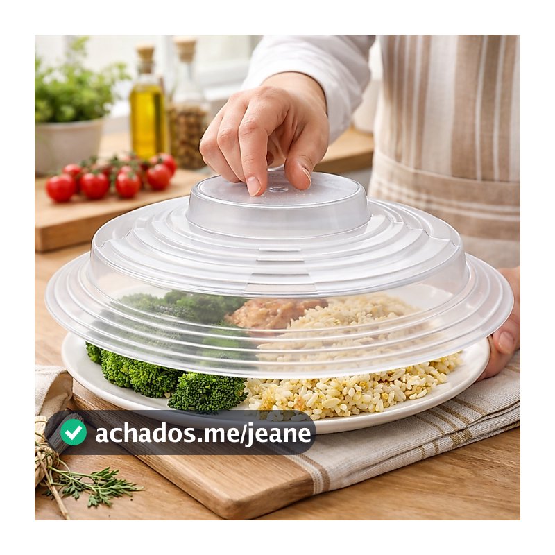 Tampa de Micro-ondas Protetora de Alimentos Livre de BPA De Plástico 1/2/3/6 unidades