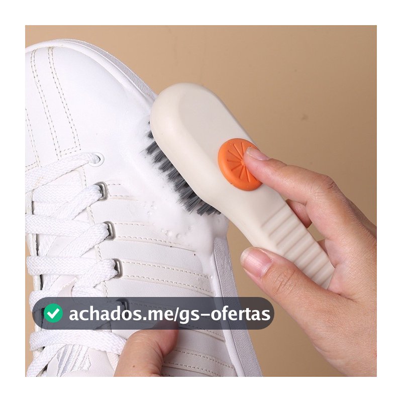 Escova Limpa Sapato com Dispenser e Reservatório (Envio imediato)