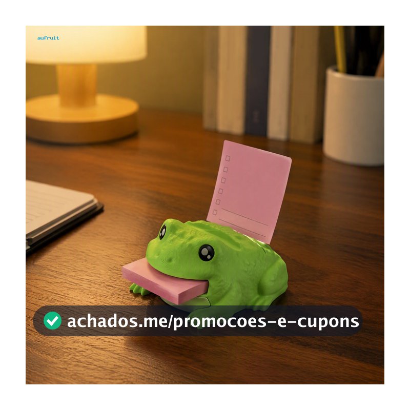 Decoração De Mesa De Sapo Bonito , Suporte De Bloco De Notas De Resina Para Material De Escritório , Organizador Adesiva