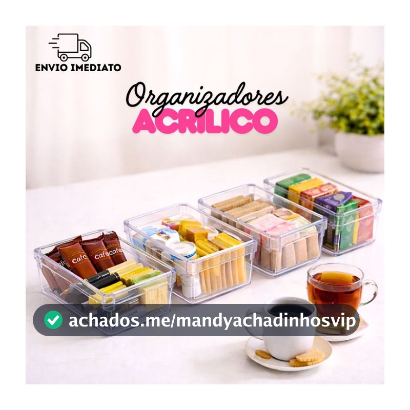 Kit Organizadores Multiuso em Acrílico Para Gavetas Maquiagem Armários Geladeiras