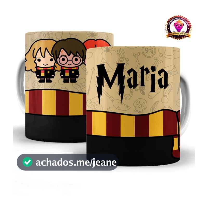 Caneca Personalizada Harry Potter Xicara com Nome Copo Harry Potter