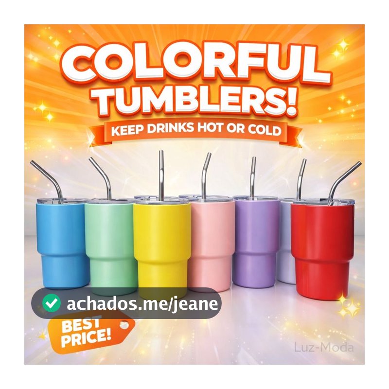 Kit 5-20 Mini Copos Térmicos Inox 60ml com Canudo 🥤 Taça p/ Vinho | Brindes e Festas