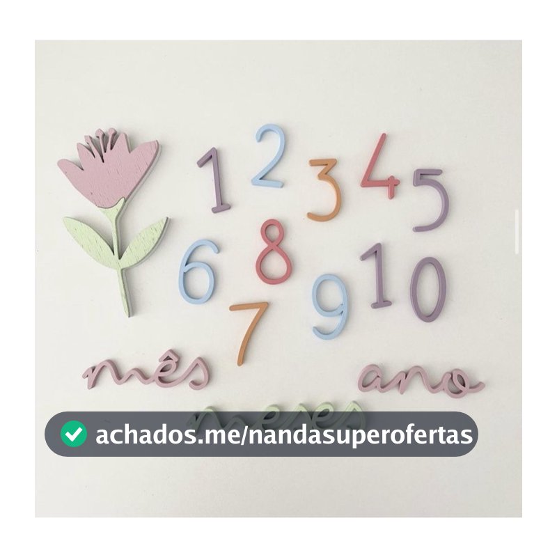 Kit Mesversário - Modelo Flor de Lírio Rosa - Menina - Cenário para Foto - Presente para Gestante