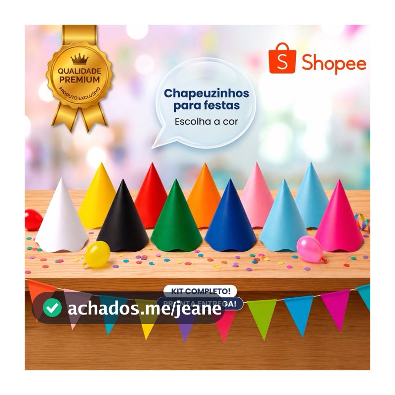 Chapéu Chapeuzinho para Festa Aniversario Infantil  Cores Variadas