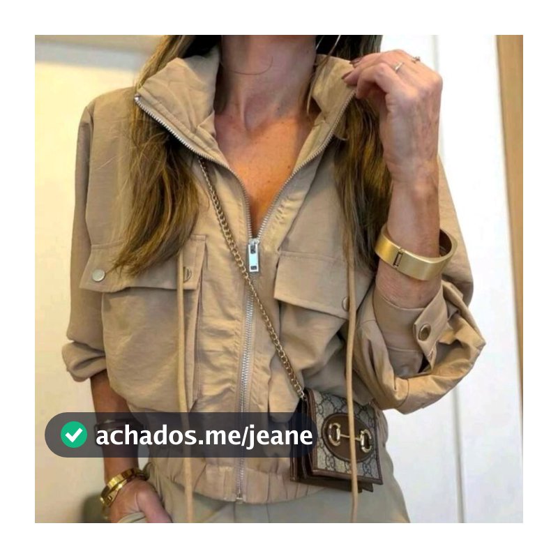 Jaqueta Feminina Bomber Corta Vento Com zíper Com Capuz Impermeável Bolsos
