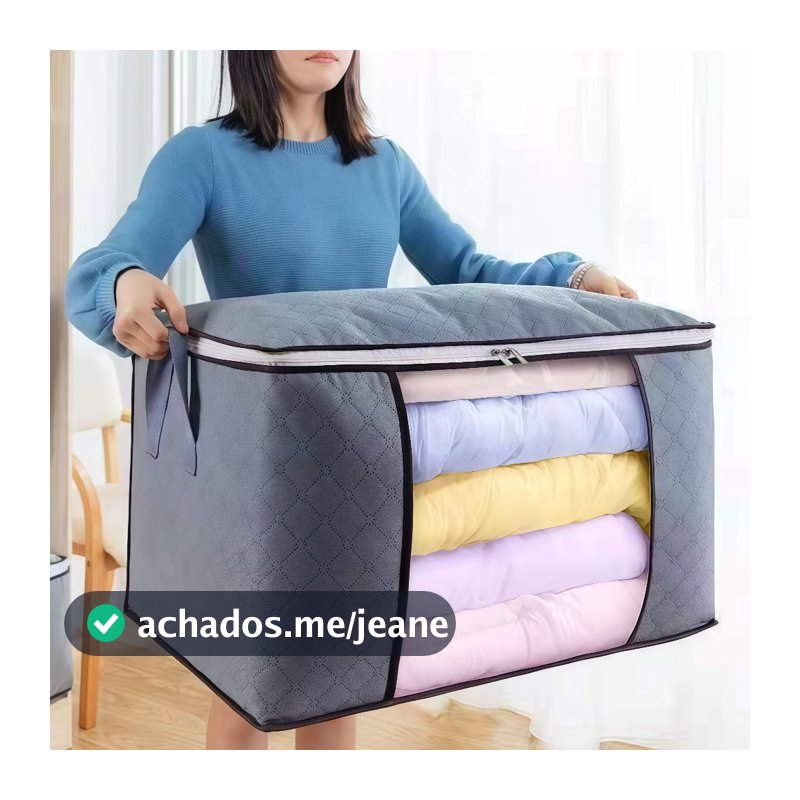 Caixa Saco Organizador Cobertor Casaco Guarda Roupa Ecológico Anti-Poeira Umidade Insetos Multiuso Organizers