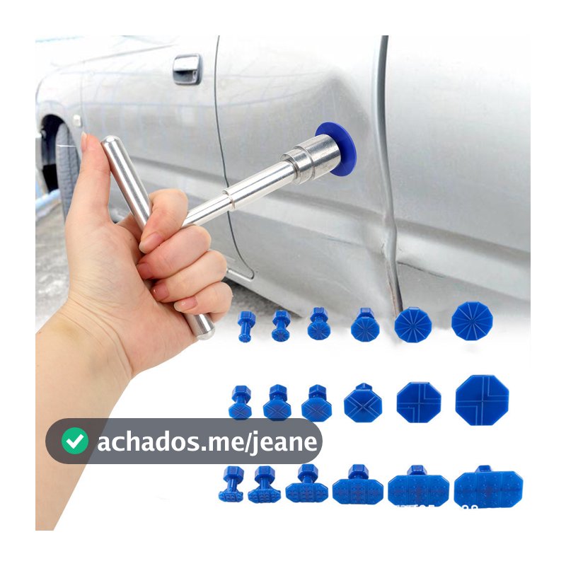 Kit Reparo de Amassados em Pintura Automotivo Ferramenta Martelinho Ouro Completa Reparo Automotivo