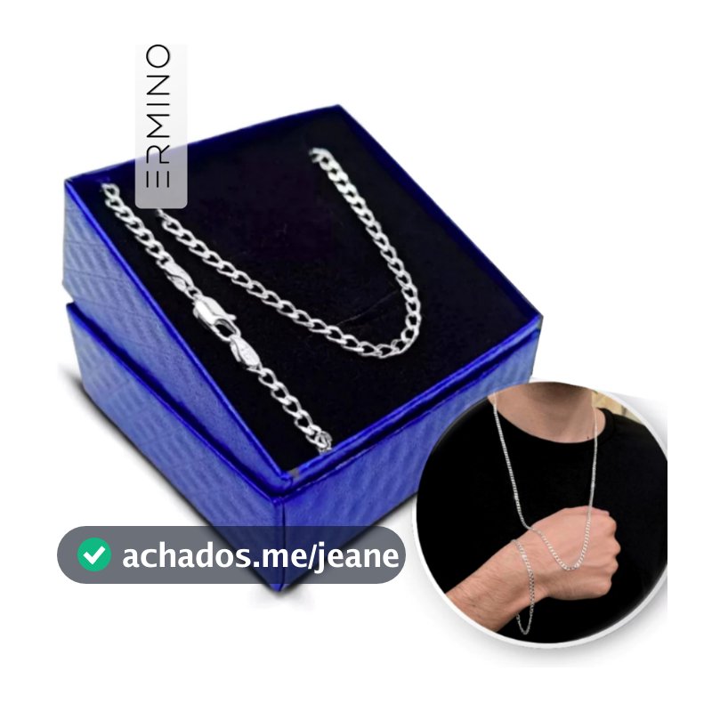 Kit Masculino Prata 925 Corrente Cordão + Pulseira Escama de Peixe Conjunto Elegante De Luxo 3m