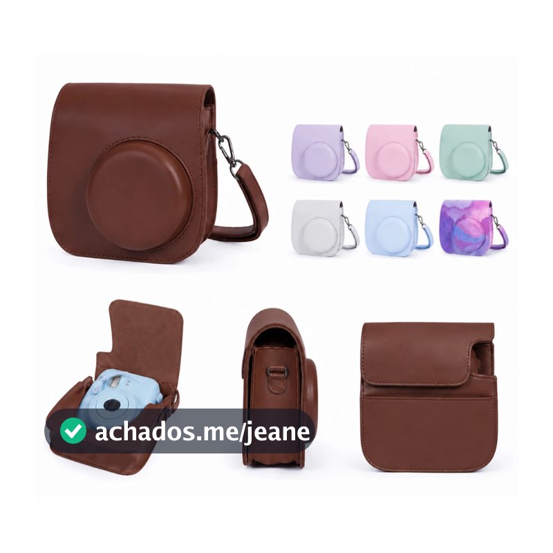 Protetor Para Câmera Instantânea Mini 12, Capa De Bolsa De Couro Pu Premium Com Alça De Ombro Ajustável Removível