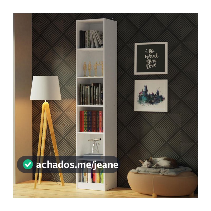 Estante Livreiro Madesa 6906 com 6 Nichos - Branco