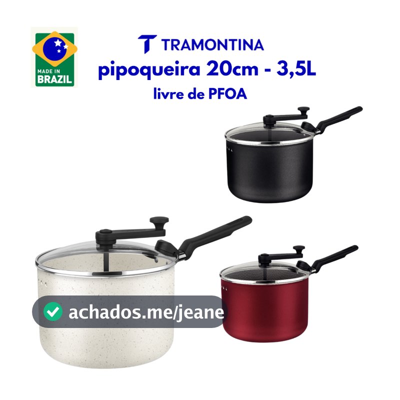 Pipoqueira Loreto Antiaderente Starflon 20cm 3,5L Tramontina