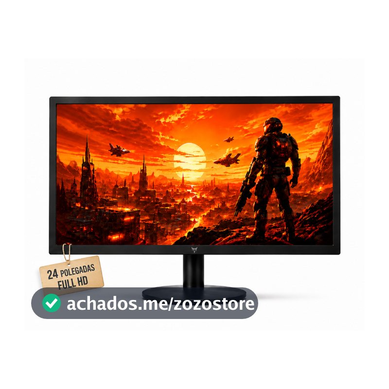 MONITOR  GAMER PC 24” FULL HD 20” 19” 15,4” HD HDMI VGA VÁRIOS TAMANHOS HOME OFFICE GAMER TRONOS