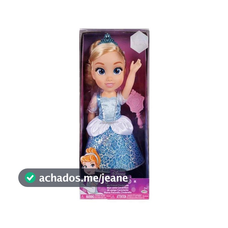 Boneca Articulada Multikids Princesa da Disney Cinderella 38cm