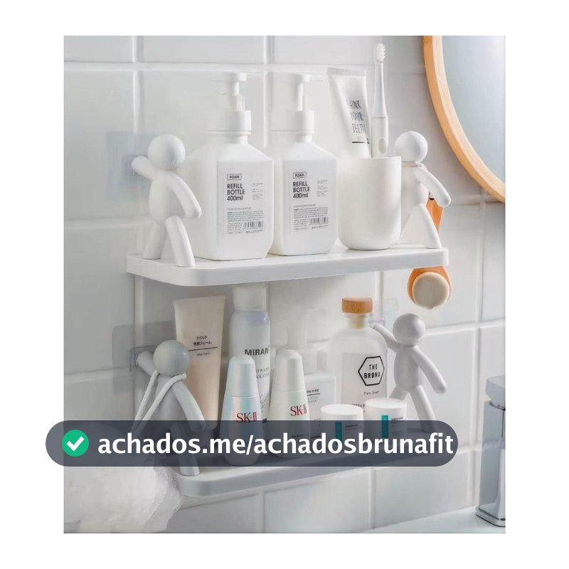 Prateleira Adesiva Multiuso – Organizador de Cozinha e Banheiro Criativo Bonequinho