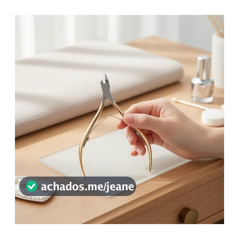 Alicate de Cutícula de Aço Inoxidável para Pele Dura - Tesoura Profissional para Manicure e Pedicure