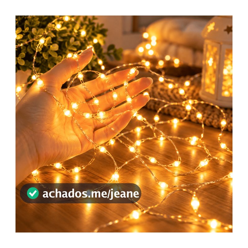 Fio Fada 3M Com Luzes Led Para Decoração De Casa e Natal Festa Natalina Iluminação Pisca-Pisca
