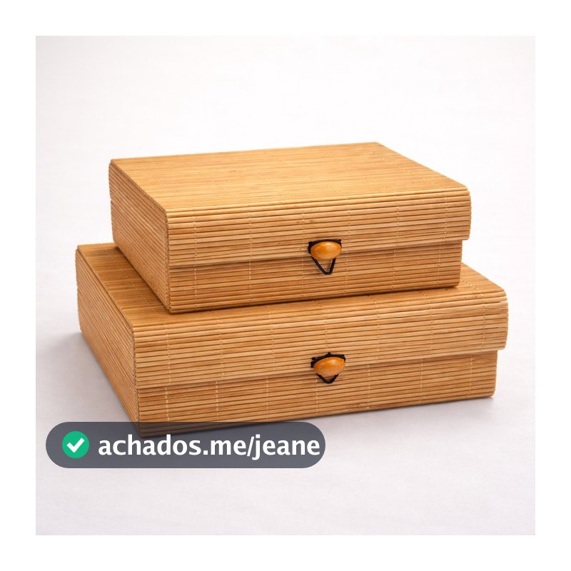 Caixa Organizadora em Bambu Artesanal Decorativa Ideal para Presente,  22001-C6