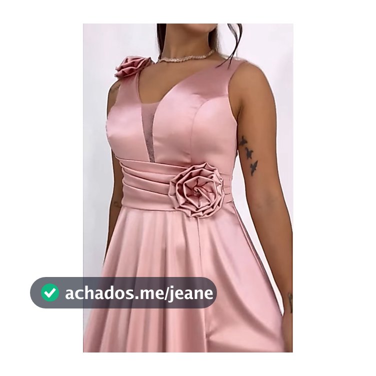 Vestido de Festa FLOR Casametos Madrinhas Debutantes Mães de Noivos Formaturas