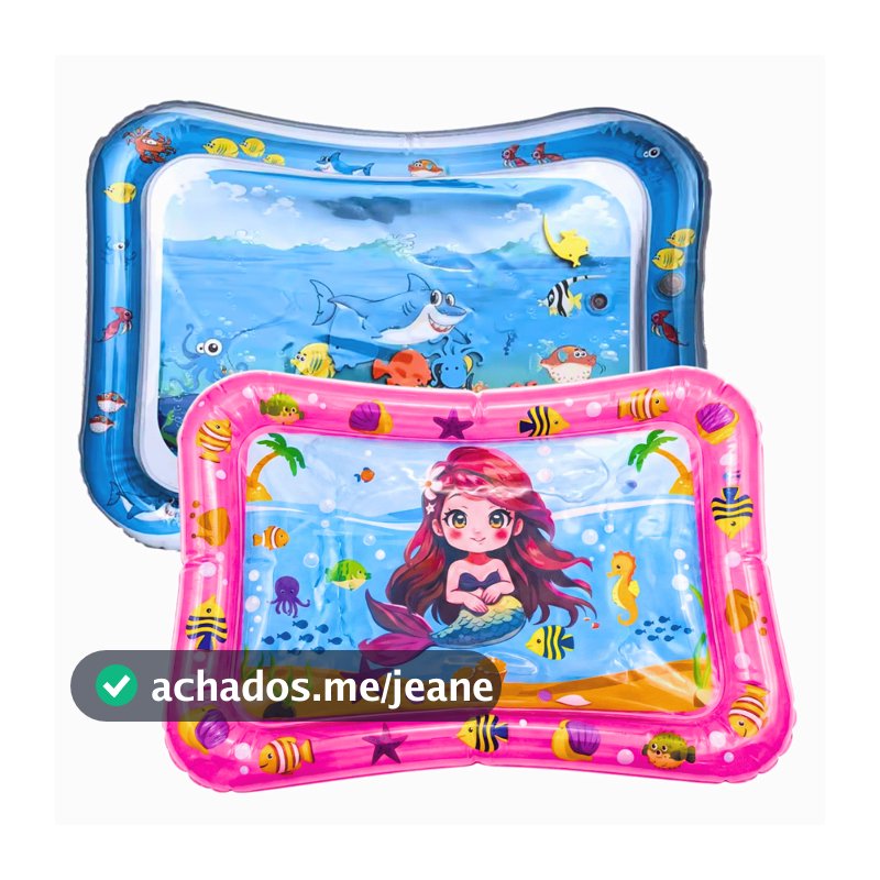 Tapete Infantil Interativo Bebê Inflável Água - Atividades Sensorial Almofada