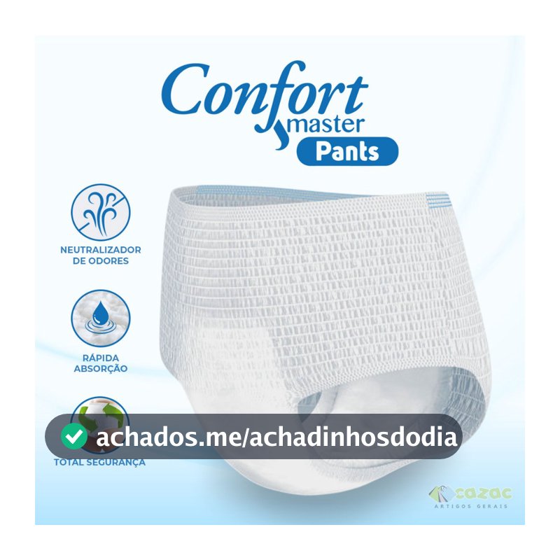 Fralda Geriátrica Descartável Unissex Calcinha/Cueca Confort Master Pants 16 Unidades P/M/G/EG