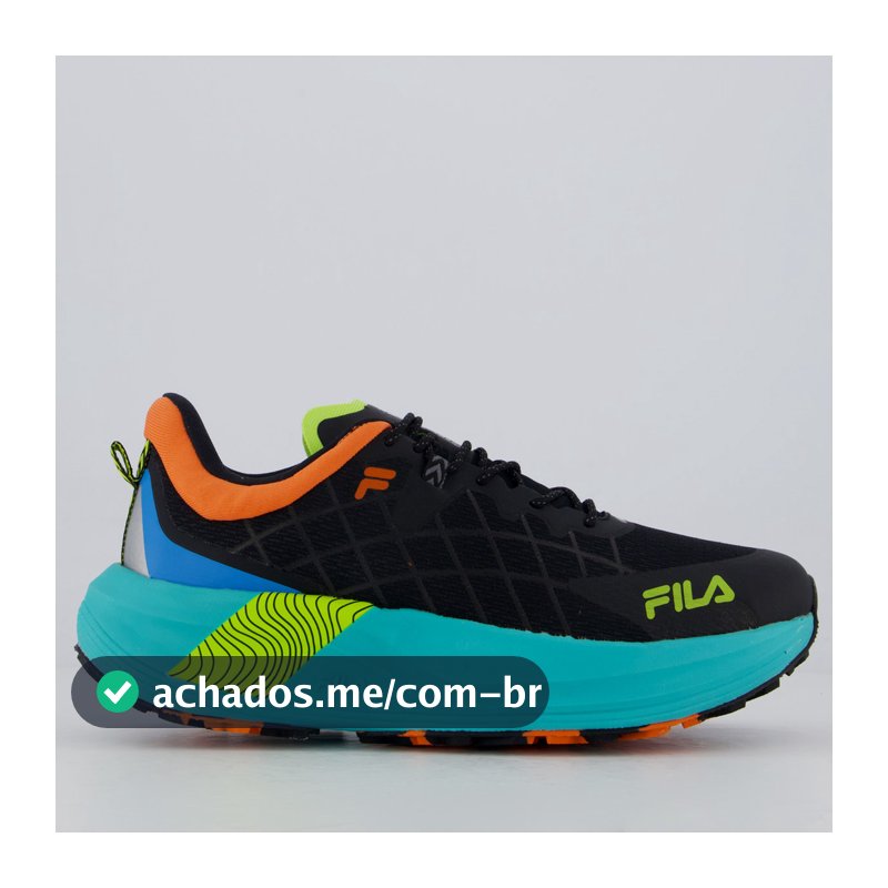 Tenis Fila Racer Skytrail Preto e Laranja