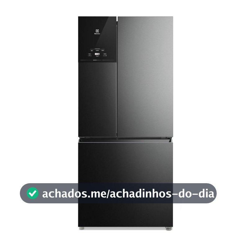 Geladeira Electrolux Frost Free Inverter 596L AutoSense 3 Portas Cor Black Inox Look (IM8B)