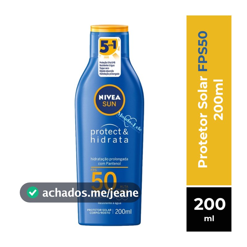 Protetor Solar Nivea Sun Protect & Hidrata Fps50 200ml