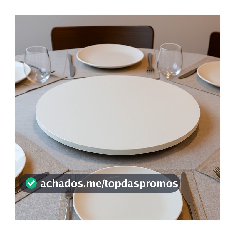 Prato Decorativa Centro de Mesa Jantar Girátorio Branco 30cm Bandeja Mesa Posta Decoração