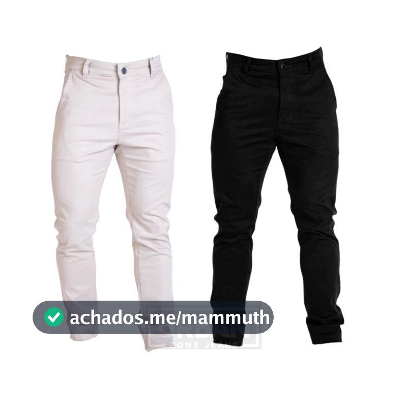 Kit 2 Calca Masculina Sarja Esporte Fino Alfaiataria com Bolso Embutido Social Slim