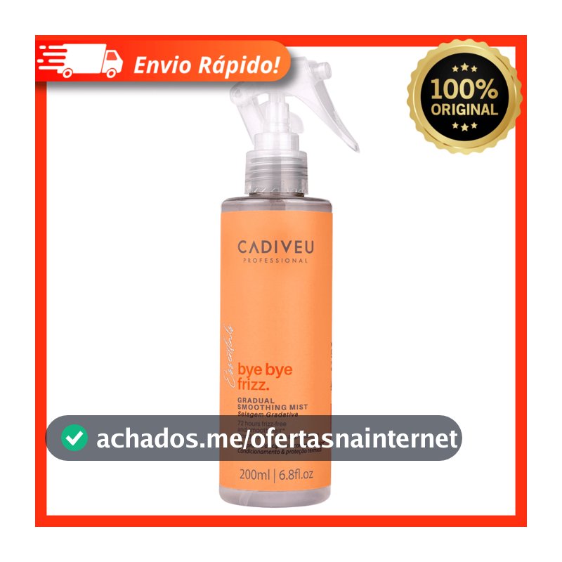 Leave-In Selagem Gradativa Cadiveu Professional Bye Bye Frizz 200ml - Proteção Térmica e Anti-Frizz