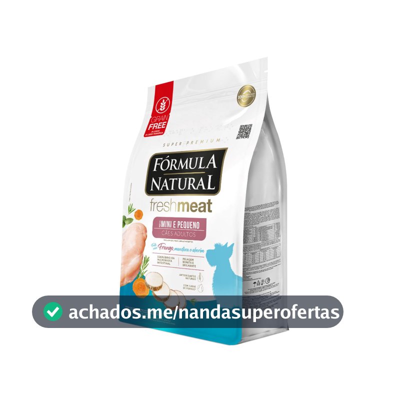 Ração Fórmula Natural Fresh Meat Cães Adultos Porte Mini e Pequeno 10,1kg Adimax