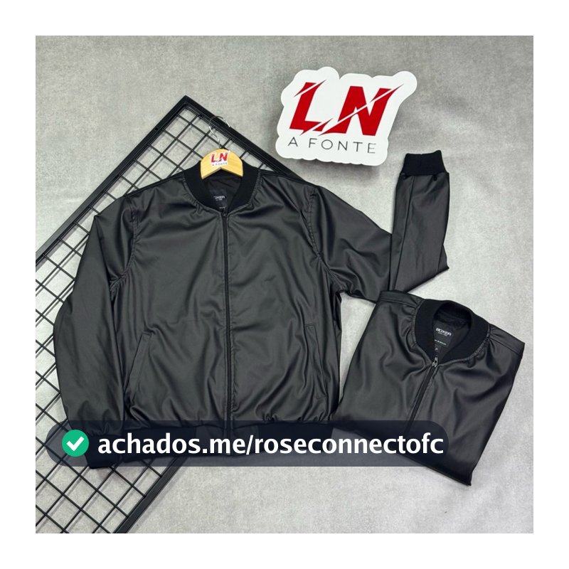 Jaqueta masculina Bomber Preta