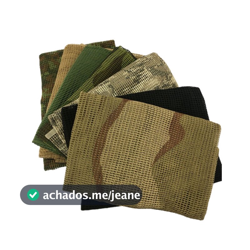 Camuflagem Tática Lenço De Malha Caça Camo Turban Grande Algodão Militar Estilo Fã Camping Sniper Face Hiking Scarve