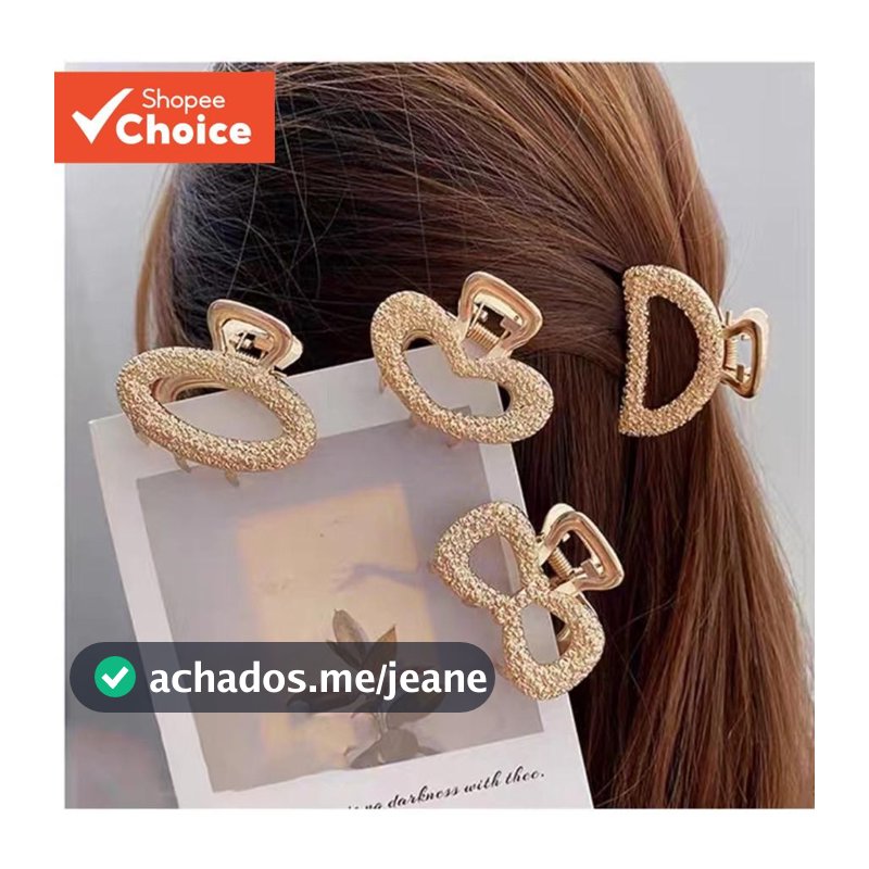 Garra De Cabelo De Metal Médio Coreano – Prendedor Elegante Para Mulheres , Acessório Moderno