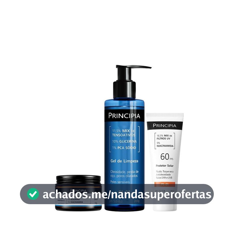 Principia Kit Peles sensíveis (travel-size version) GL-02 200g + CH-01 + PS-01 FPS 60
