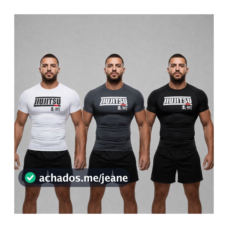 Kit 3 Camisetas Compressão Rash Guard Masculina Jiu Jitsu Treino Academia