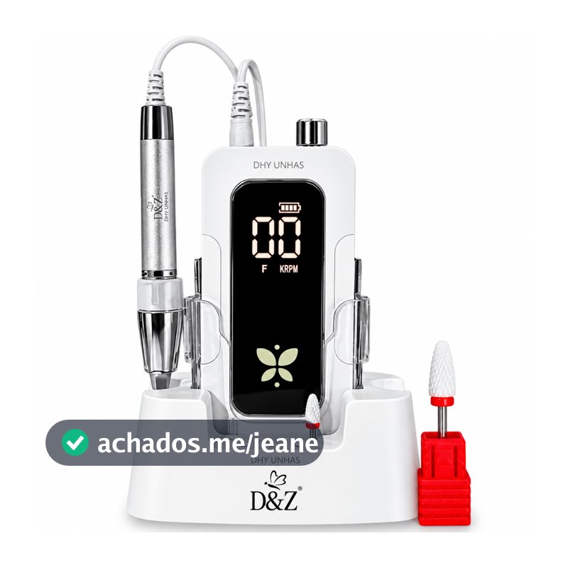Motor Lixadeira Portatil Profissional Unhas Gel 45000 - D&z Branco