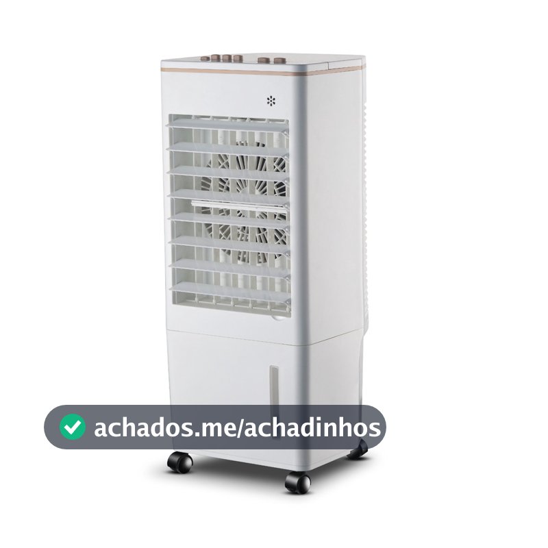 Climatizador de Ar Portátil Umidificador 8 Litros 4 Funções 65w Zellox