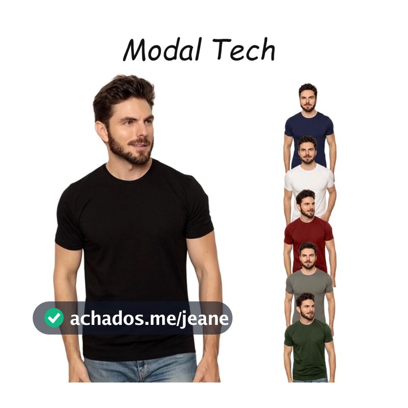 Camiseta Masculina Modal Camisa Básica Premium Não Amassa Vega