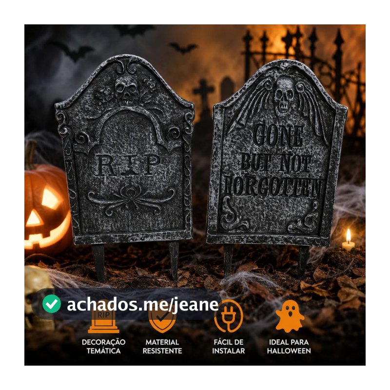 Lápide Halloween Decoração Enfeite Dia Das Bruxa Jardim Catacumba Para Festas Decoração Decorativo Festas
