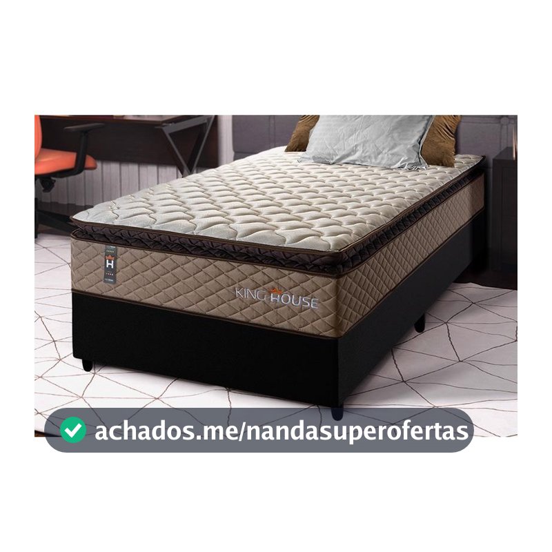 Conjunto Cama Box Espuma Atlanta Bege Solteiro 96x203x62