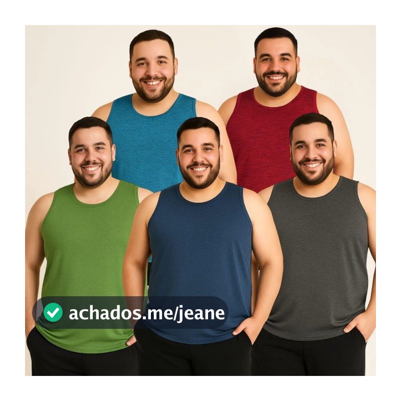 Regatas Masculina Plus Size kit Regata Básica Dry Fit Esportiva Academia Treino Caminhada Corrida Confortavel Verão