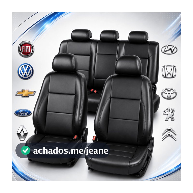 Capa Para Banco de Carro Couro Impermeável Universal Automotivo Premium