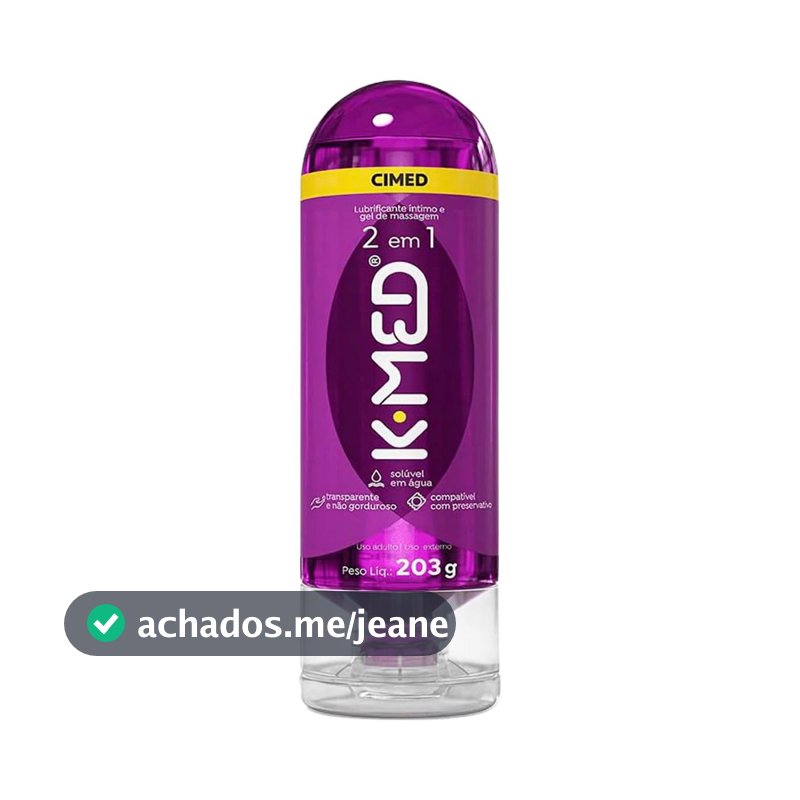 Gel Lubrificante Íntimo K-med 2 Em 1 200ml