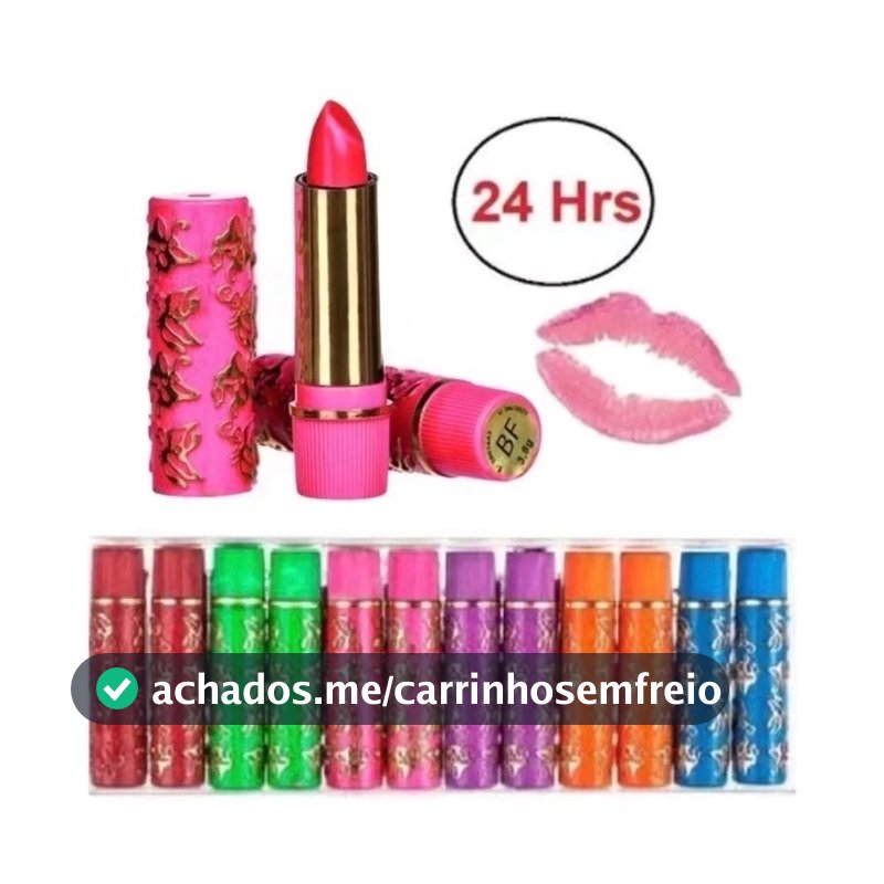 Kit3-12pcs  Batom Mágico Dura 24 Horas